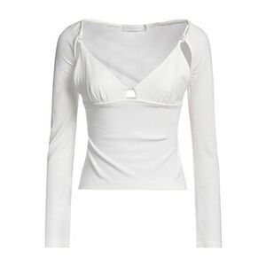 Jonathan Simkhai NWT Dakota Ribbed Cutout Top in White Size M